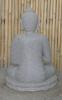 Product image 6 of the product “Seated Buddha made of Riverstone in Dharmachakra gesture of wheel of the teaching of the Dharma, H. 83cm. There is a stone eye on the left shoulder. ”